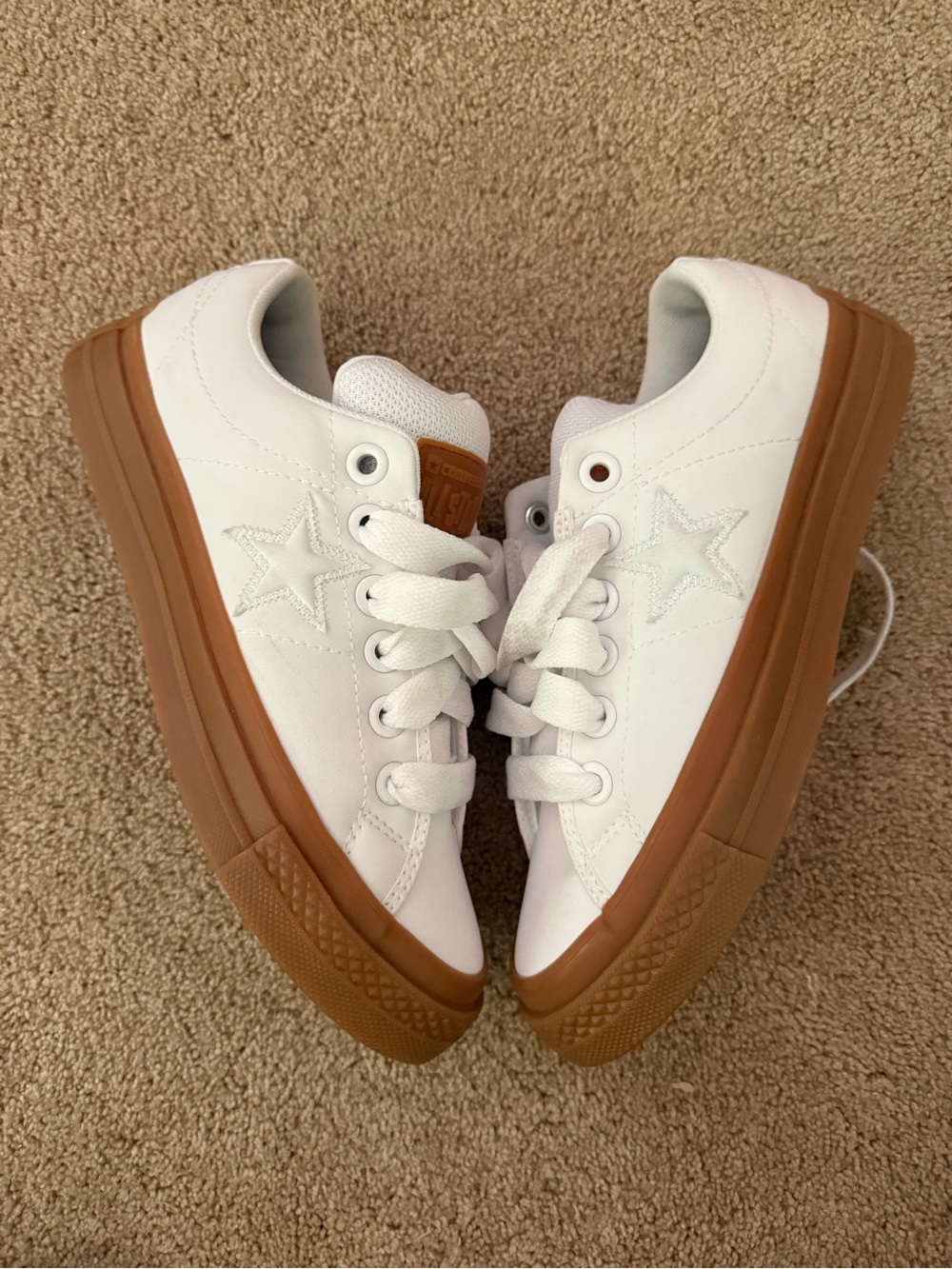 Converse All Star X Shoes Mens Size 7 White Gum Low Top Sneakers Streetwear